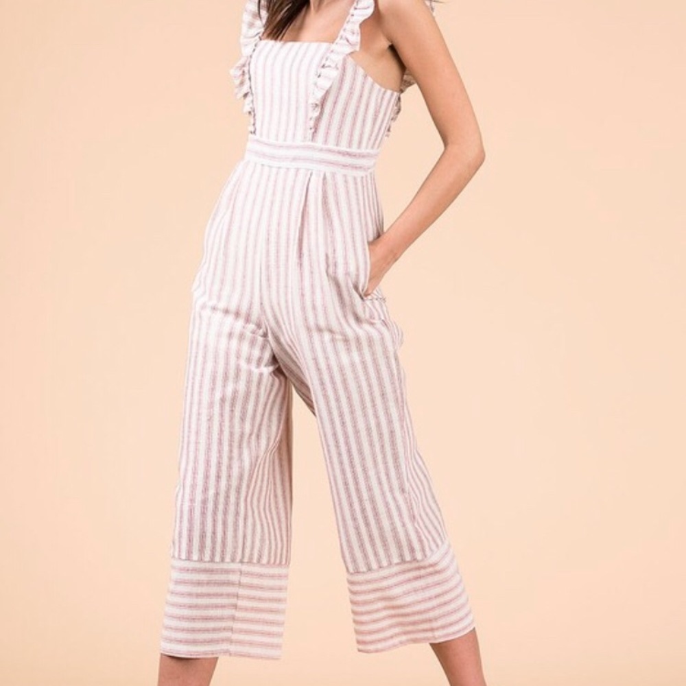 Tomato striped Capri jumper